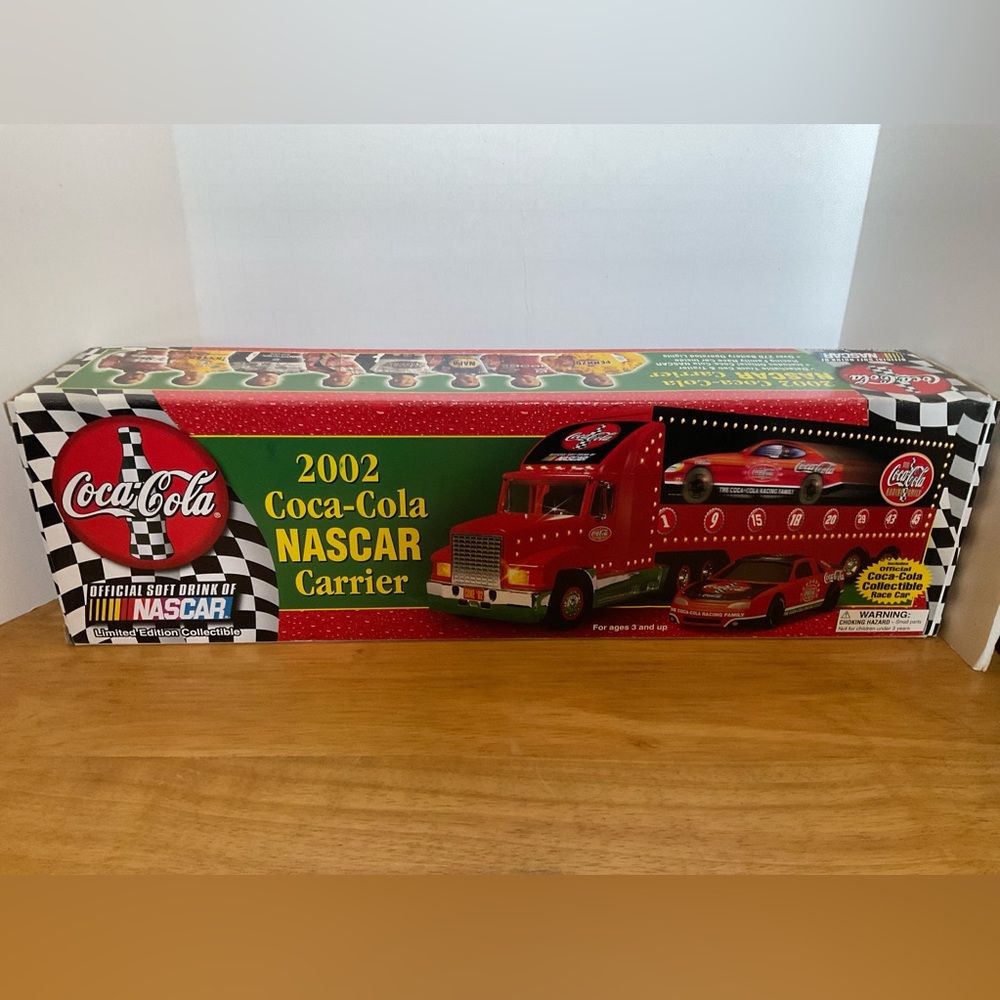 Coca Cola NASCAR Carrier Truck, lights up, collectible 2002
